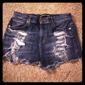 Express high waisted denim shorts